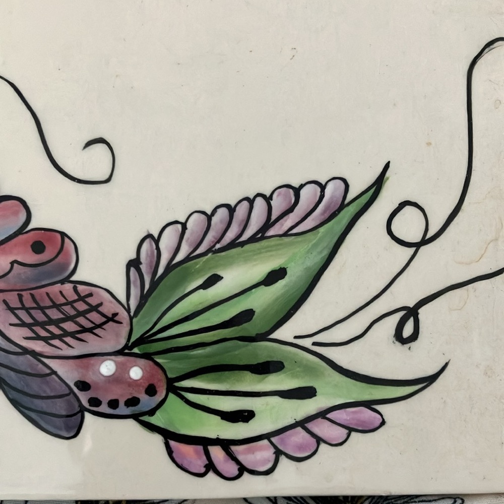Painted tile - Picture 8 of 8